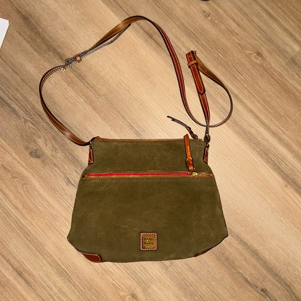 Dooney & Bourke Suede Tassel Crossbody Purse